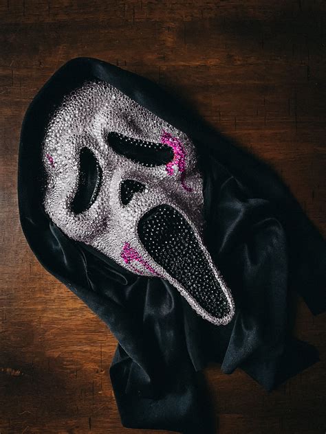 Crystalized Bedazzled Bling Bloody Scream Ghostface Mask - Etsy