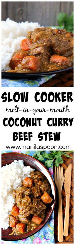 Slow Cooker Coconut Curry Beef Stew Manila Spoon