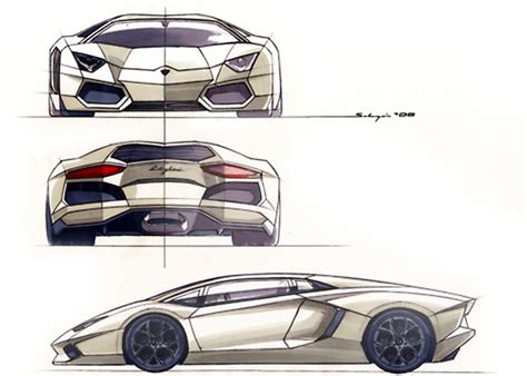 Lamborghini Aventador Lp 700 2011 Supercar Sketches Gallery