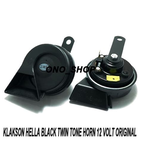 Jual Klakson Hella Black Twin Tone Horn Set 12 Volt Original Shopee