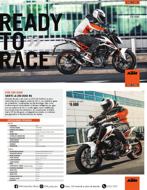 Fichas Técnica Ktm 250 Duke Pdf Motocicleta Pistón