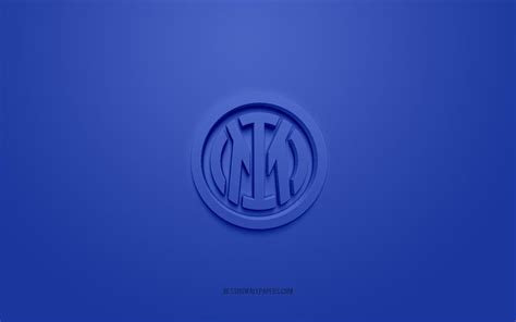 Download Wallpapers Inter Milan New Logo Italian Football Club Blue