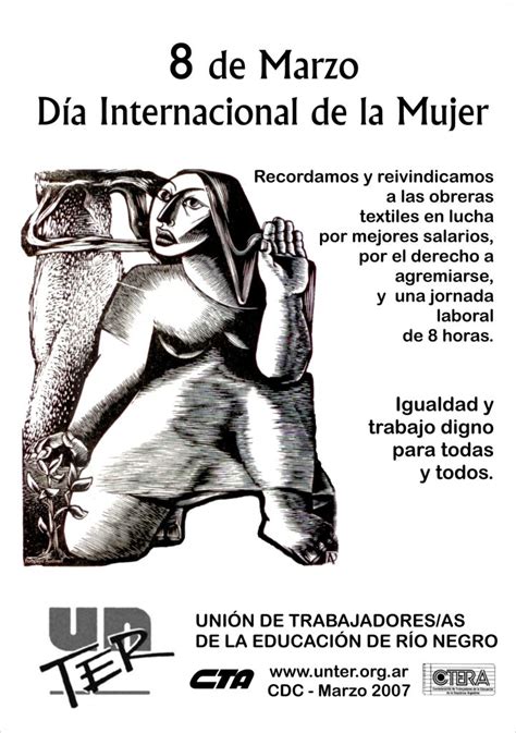 8 de marzo Día de la Mujer Trabajadora UnTER