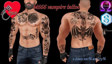 Second Life Marketplace - M666 vampire tattoo