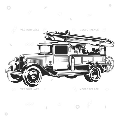 Fire Truck Line Drawing At Paintingvalley Explore Collection Of