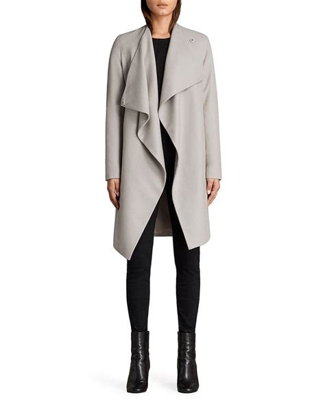 Allsaints Ora Wool Blend Coat Women Bloomingdales Wool Blend Coat