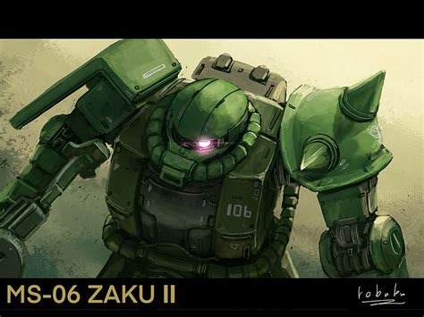 Online crop | HD wallpaper: anime, mechs, Principality of Zeon, Zaku II ...