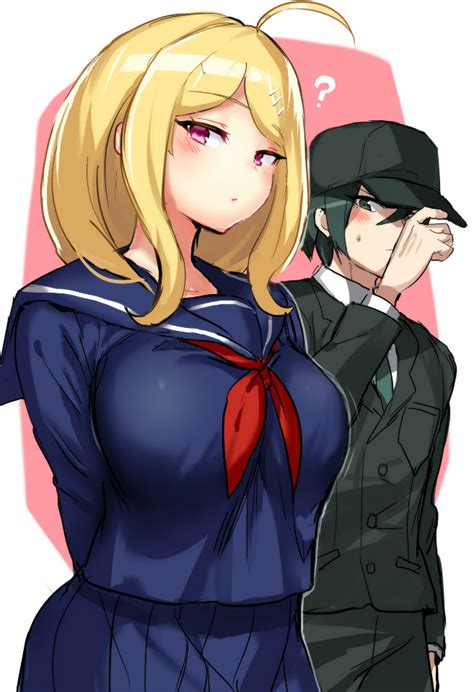 Safebooru 1boy 1girl Adjusting Clothes Adjusting Hat Ahoge Akamatsu