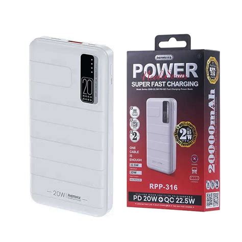 Remax Power Bank RPP-316 20000mAh PD20W - zDrop