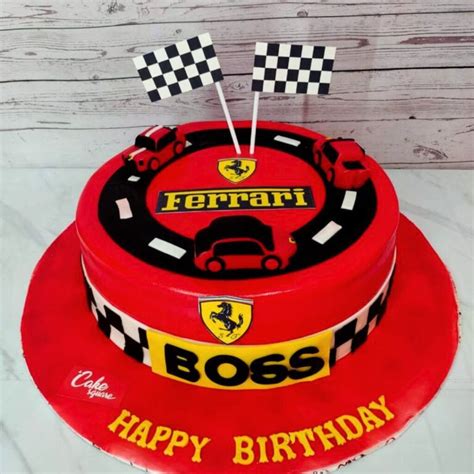 Amazing Ferrari Race Car Birthday Cake 1 Kg By Cake Square Chennai