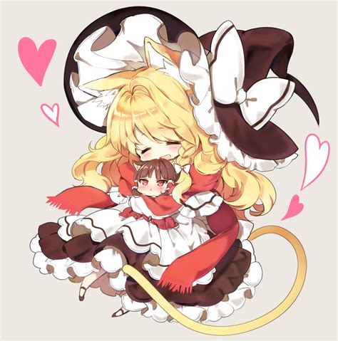 Hakurei Reimu And Kirisame Marisa Touhou Drawn By Piyokichi Danbooru