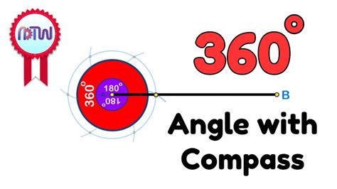 How to Construct a 360 Degree Angle using Compass - YouTube