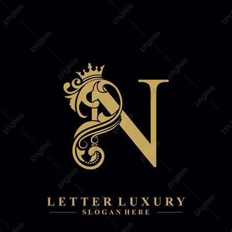 Letter N Logo Vector Art Png Initial Letter N Luxury Beauty Flourishes