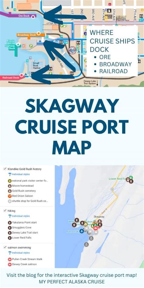 Skagway cruise port map + shuttle + where do cruise ships dock in ...