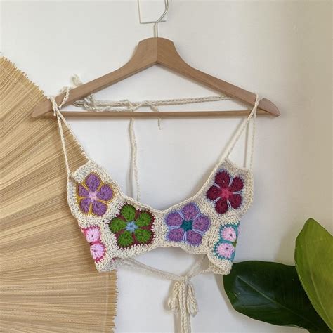 Handmade Crochet Bikini Top Handmade Crochet Depop