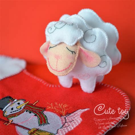 Cute toy: Новый барашек из фетра.