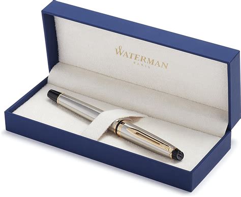 Waterman Expert Stylo Roller Acier Inoxydable Avec Attributs Dor S L