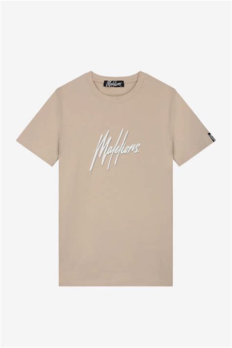 Malelions Duo Essentials T Shirt Zand Beige White Op Mike S Just For Men