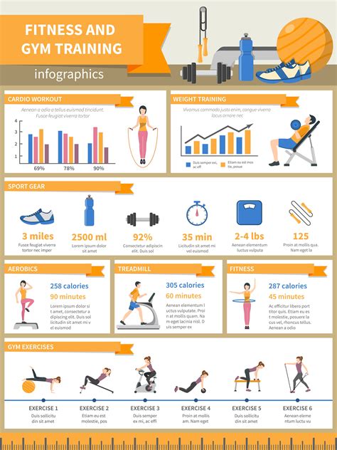 Fitness And Gym Training Infographics 477437 Vector Art at Vecteezy