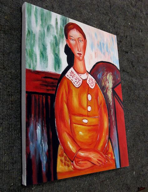 12x16 Inches Rep Amedeo Modigliani Stretched Oil Painting Canvas Art