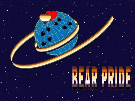 S Mbolo De La Subcultura Del Oso Gay Ilustraci N Vectorial La Tierra Con Corazones Pintados Con