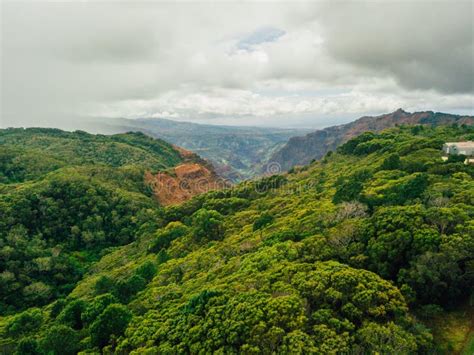 Beautiful Aerial View of the Kauai Island Stock Image - Image of golden ...