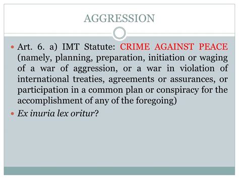 Ppt Crime Of Aggression And War Crimes Ius Ad Bellum V Ius In Bello Powerpoint Presentation