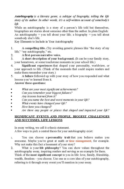 Autobiography - In other words, it’s a self-written account of somebody