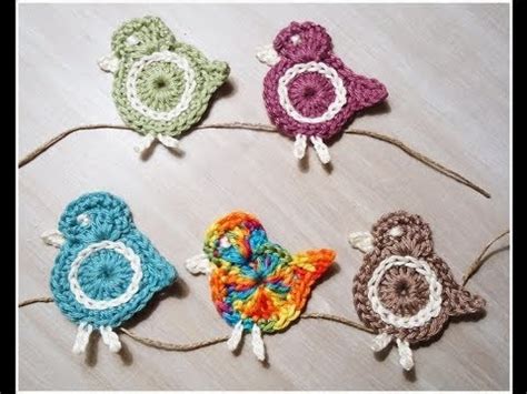 Crochet Bird Applique Youtube