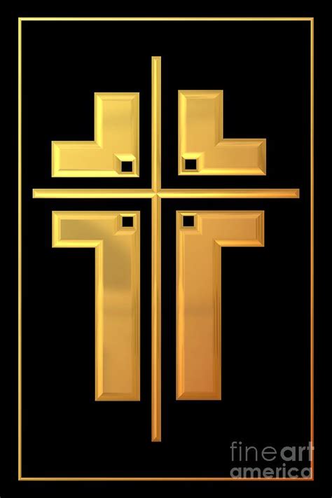 Golden Cross 1 Digital Art By Rose Santuci Sofranko Fine Art America