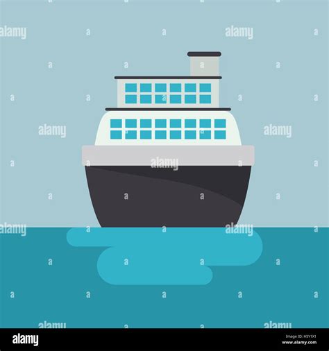 Ship vehicle and sea design Stock Vector Image & Art - Alamy