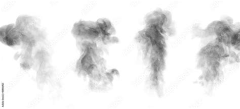 smoke steam isolated white background Stock Photo | Adobe Stock