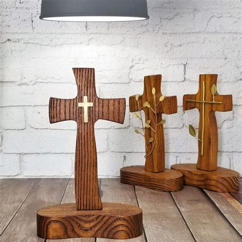 Handmade Standing Table Wood Cross Decorative Cross T For Etsy Uk