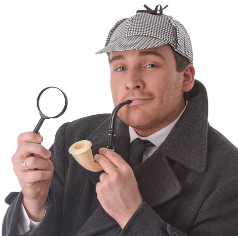 Sherlock Holmes Kit Detective Deerstalker Hat Pipe Fancy Dress Costume