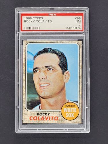 Topps Rocky Colavito Chicago White Sox Baseball Card Psa Nm