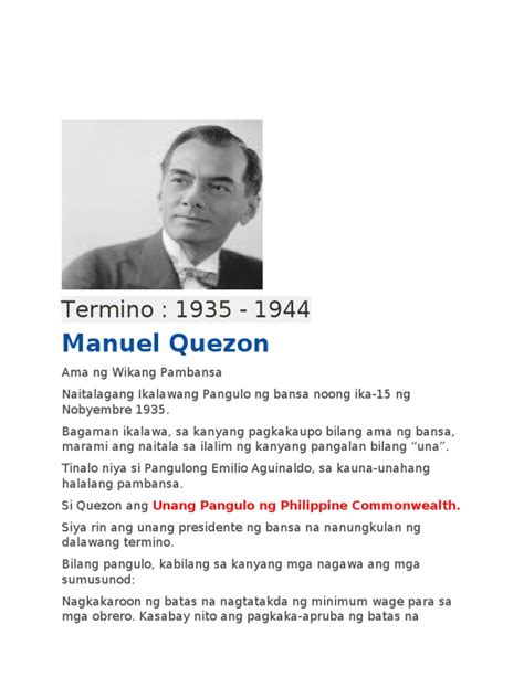 2 Talambuhay Ni Manuel Quezon Pdf