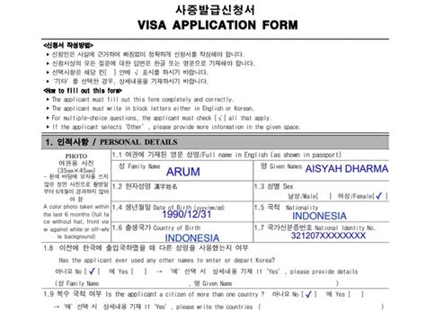 Panduan Cara Mengisi Formulir Visa Korea Selatan 2023 Lengkap Dengan