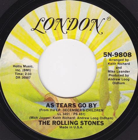 The Rolling Stones - As Tears Go By (1976, Vinyl) | Discogs