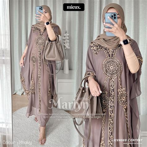 Jual Kaftan Sultan Mewah Elegan 2024 Marlyn Captan Baju Kondangan Gamis