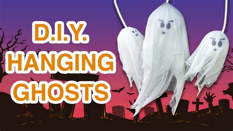 Halloween Diy Hanging Ghosts Tutorials Easy Youtube