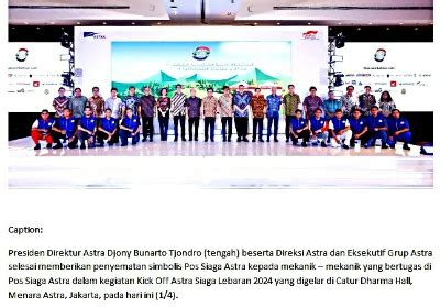 Astra Siaga Lebaran 2024 Siapkan 299 Bengkel Siaga Dan 805 Teknisi