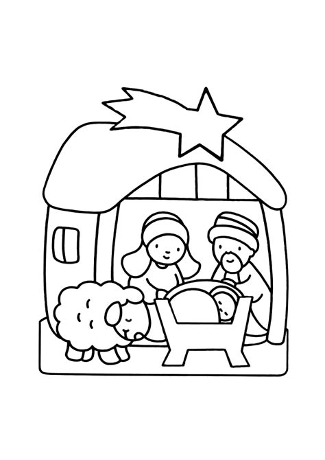 Manger Scene Coloring Pages