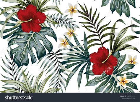 93 782 Hibiscus Pattern Green Images Stock Photos Vectors Shutterstock