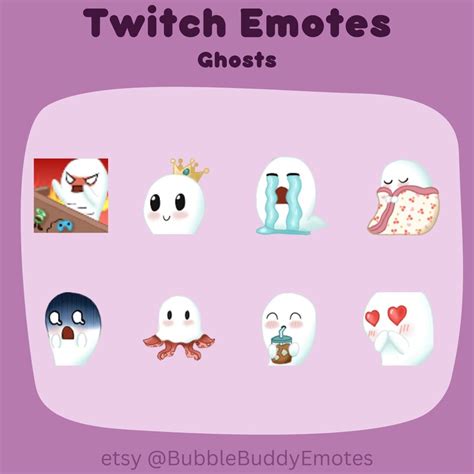 Ghost Twitch Emote Emote Pack Twitch Emote Spooky Emote Cute Emote Discord Emotes Twitch