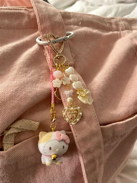 Hello Kitty Charm Coquette Dainty Aesthetic Light Pink