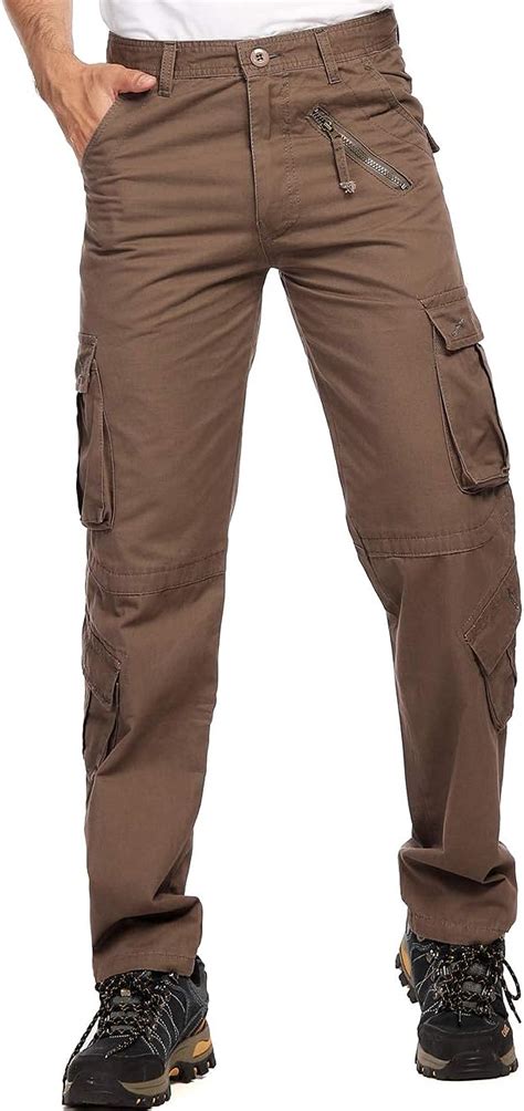 Pantalons Cargo Hommes 100 Coton Sport Multi Poches Epais Outdoor