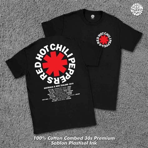 Jual Kaos Red Hot Chilli Peppers RHCP Shirt BAND MUSIK Baju RHCP SABLON PLASTISOL Punk
