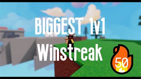 I Got The Biggest 1v1 Winstreak In Roblox Bedwars Youtube