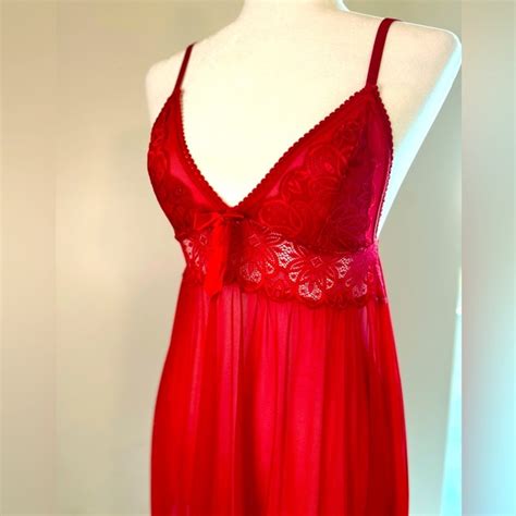 Intimates Sleepwear Womens Sexy Red Lingerie Sexy Lingerie Sleep Wear Night Dress Poshmark