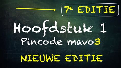 Hoofdstuk 1 Mavo 3 Pincode 7e Editie Economie Vmbo YouTube